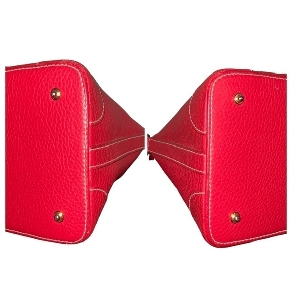 Dooney&Bourke Red Pebbled Leather Satchel /Top Handle Bag NWOT - Picture 4 of 13